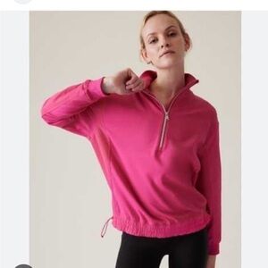 Athleta hybrid half zip sweater L